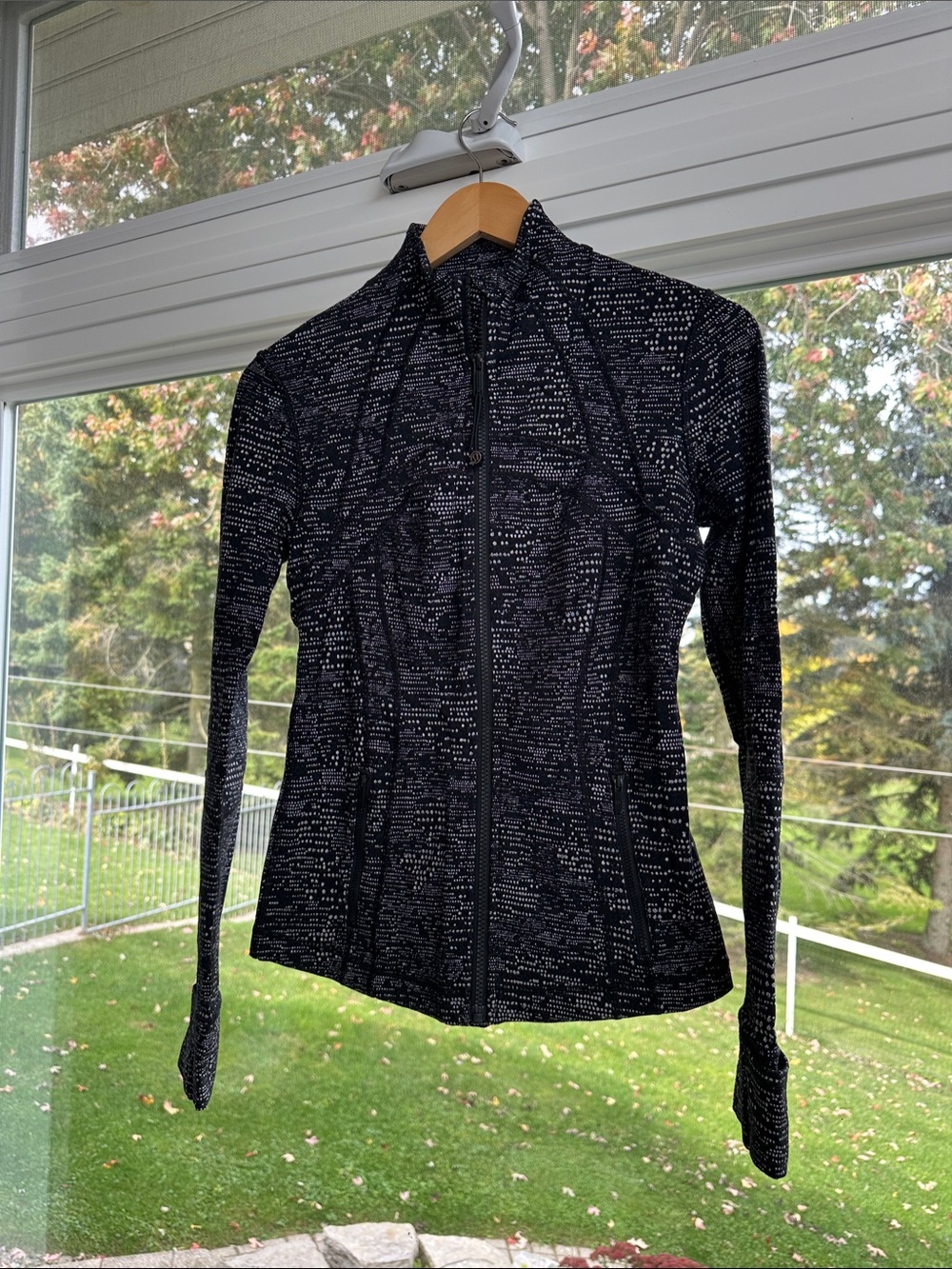 Lululemon Define Jacket, Black/Silver Speckle Print